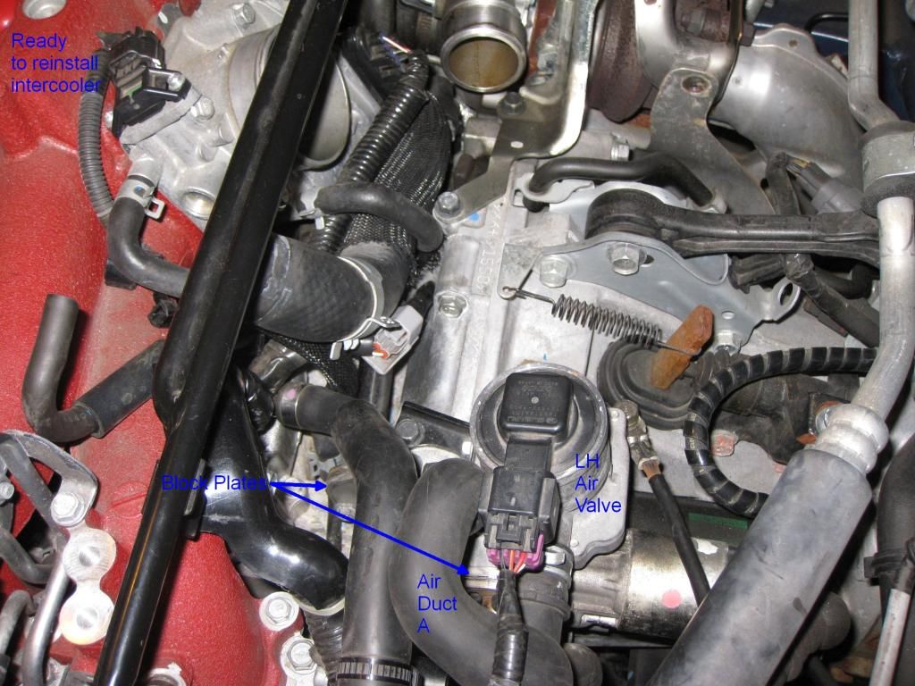 Install Blocking Plates between Secondary Air Valves and Air Tubes